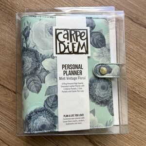 Carpe Diem Personal Planner Mint Vintage Floral